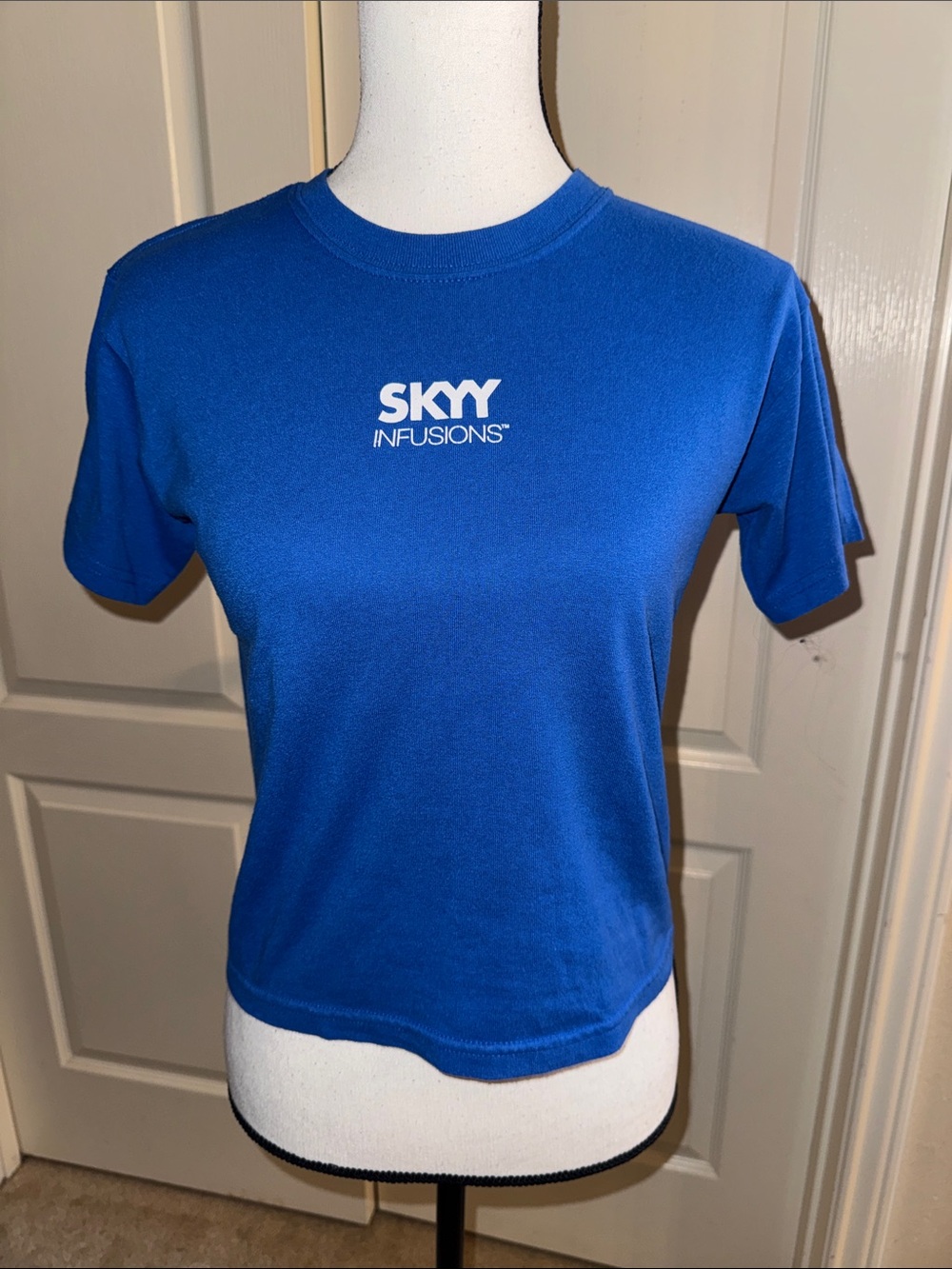 JUNIORS - Royal Blue SKYY Infusions Logo Tee - Size Small
